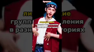 ЛИДИРУЮЩИЕ ГРУППЫ 4 ПОКОЛЕНИЯ В РАЗНЫХ КАТЕГОРИЯХ #kpop #popular #straykids #shorts