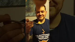 Guy eats a lot of mustard! BARF!