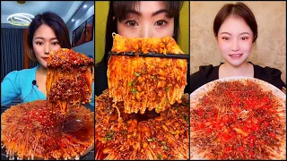 | ASMR Chinese Mukbang | Eating Spicy Mushrooms/Compilation 🥵#1 || chinese Holy Eating spicy||