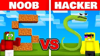 NOOB vs HACKER: I CHEATED In an Alphabet Lore Build Challange! (LETTER S)