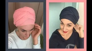 Намотка для длинного палантина - как сделать многослойный тюрбан. Head wrap turban tutorial