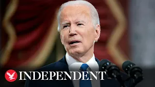 Biden slams Trump for watching TV during Capitol insurrection on anniversary