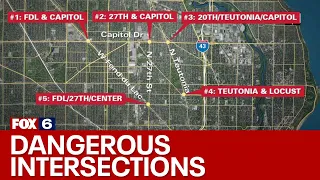 Most dangerous Milwaukee intersections, hot spots for crashes in city | FOX6 News Milwaukee