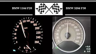 BMW 116d F20 VS. BMW 320d F30 - Acceleration 0-100km/h