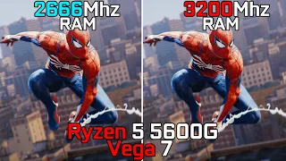 Ryzen 5 5600G Vega 7 - 2666Mhz vs 3200Mhz RAM