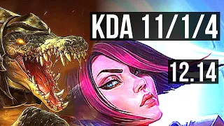 RENEKTON vs FIORA (TOP) | 11/1/4, 6 solo kills, Legendary, 500+ games | EUW Grandmaster | 12.14