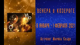 ВЕНЕРА в КОЗЕРОГЕ  8 января  - 1 февраля 2021 |  Сдержанность, строгость, осмотрительность