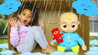 Rain Rain Go Away Song with Leah Pretend Play with Dolls + More Nursery Rhymes & Kids Songs