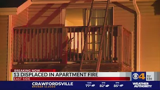 13 people displaced in east side fire