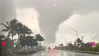 Dramatic footage of Tornado in Panama Beach City, Florida Today - Tornado damage