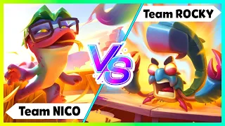 👉¿Y TÚ? 👈¿De qué TEAM ERES? NICO🐲 vs ROCKY🦂 en ZOOBA🐾