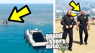 ЧТО ПРОИЗОЙДЕТ ЕСЛИ МЫ БУДЕМ ПРЕСЛЕДОВАТЬ ПОЛИЦЕЙСКИЙ КАТЕР?! (GTA 5)