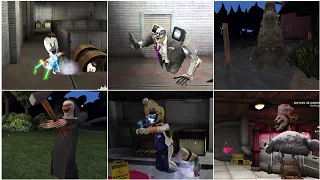 3rd Person View Jumpscares Ice Scream 8 | Boris vs Rod vs Mati vs MiniRod vs Crocodile vs Evil Nun