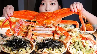 토실토실 대게 3마리, 게딱지볶음밥, 대게라면 먹방 |SNOW CRAB FEAST! 3 CRABS & CRAB FRIED RICE & CRAB NOODLES SOUP MUKBANG