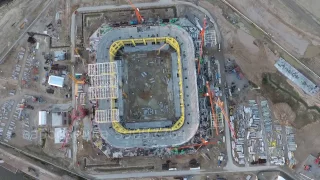 Строительство стадиона в Калининграде аэросъемка часть 3