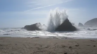 Wave Splash at Harris Beach, with the New GoPro Hero 9.