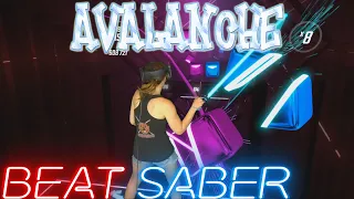 Beat Saber || Avalanche - Memme  (Expert) First Attempt || Mixed Reality