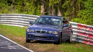 Nordschleife Almost Crash BMW 3 Series E46, Lucky Driver! - Touristenfahrten Nürburgring