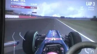 F1 2010 PC gameplay G27 practice Silverstone GP circuit.mpg