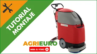 Montaje Fregadora de suelos AgriEuro U.T. LP-450-B de batería 24V - 2x(12v 110ah)