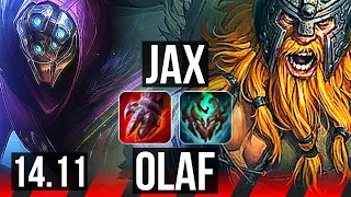 JAX vs OLAF (TOP) | 11/0/5, Legendary | EUW Master | 14.11