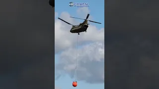 Fire Fighting with CH-47 Chinook #military #army #shortsvideo