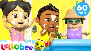 Swimming Pool Splashes! | Baby Cartoons - Kids Sing Alongs | Moonbug