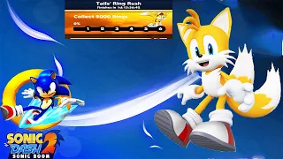 Sonic Dash 2: Sonic Boom Gameplay - Tails' Ring Rush :#Collect 5000 Rings