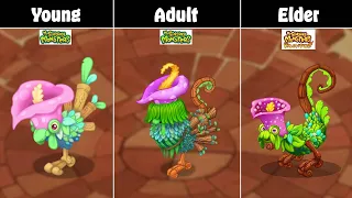 All Young, Adult & Elder Celestials Comparison (MSM vs DoF) | My Singing Monsters