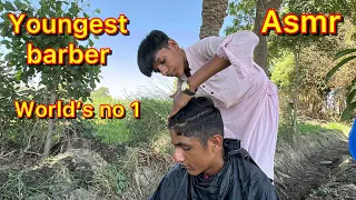 Asmr | youngest barber💈| world s no 1 youngest barber in the world 🌍