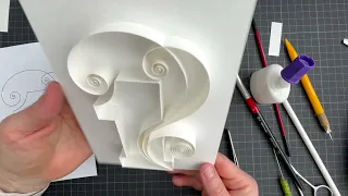 1 / Quilling paper art / How to do number 1