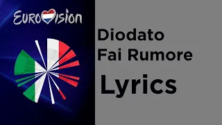 Diodato - Fai Rumore (Lyrics with English translation) Italy Eurovision 2020
