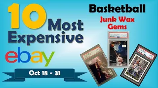 TOP 10 Highest Selling Basketball Cards from the Junk Wax Era on eBay  | Oct 18 - 31, Ep 43