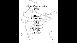 Class10 Geography|Chp4 Agriculture|Map Work|Major Areas for Crops|Social Science|#class10geography