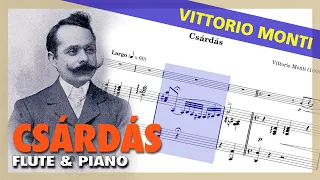 🎼V. MONTI - Csárdás [for FLUTE and PIANO] - (Sheet Music Scrolling)