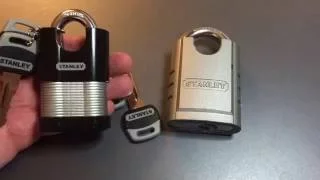 [163] Stanley Solid Steel Shrouded Padlock Picked and Gutted (Model CD8820)