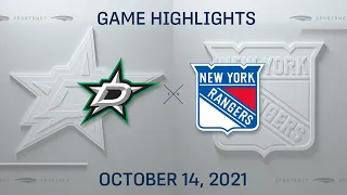 NHL Highlights | Stars vs. Rangers - Oct. 14, 2021