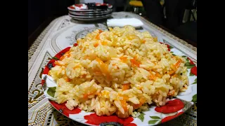 Loose rice in a pan!