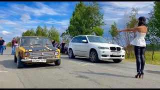 ЖИГА РАКЕТА против BMW | Народные битвы: Москвич 412, ВАЗ: 2101, 2107, 2108, Priora. Святогор и НИВА