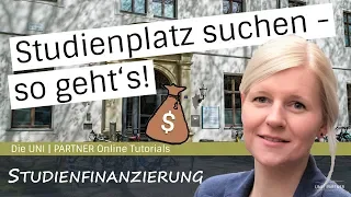 Wie finanziere ich mein Studium? UNI | PARTNER Tutorial: Studienfinanzierung