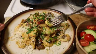 weeknight sausage mushroom tortellini