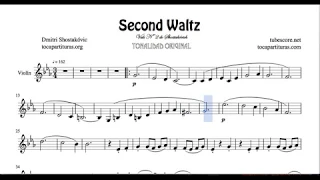 Second Waltz by Shostakovich Sheet Music for Violin