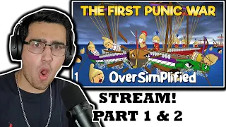 Mexican Guy Reacts to Oversimplified The First Punic War (Part 1 & 2) STREAM