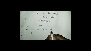 Kerala Lottery Guessing வியாழன் 23/05/2024  KARUNYA + வின்னிங் நம்பர்