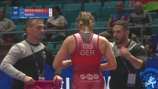 Qual. WW - 76 kg: A. ROTTER FOCKE (GER) v. K. KIRAN (IND)