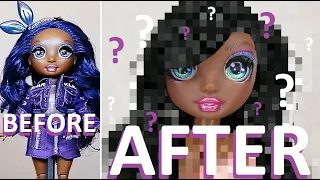 EXTREME Rainbow High Doll Make-Over: Reroot, Eyeswap & Flocking on Krystal Bailey