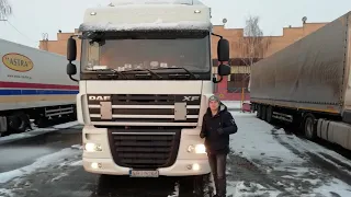 Небольшой обзор кабины тягача DAF XF 105