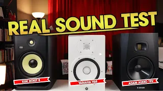 Adam Audio T8V vs Yamaha HS8 vs KRK Rokit 8 (STUDIO SPEAKER SOUND TEST)