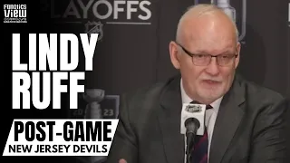 Lindy Ruff Reacts to New Jersey Devils Series Win vs. New York Rangers, Impressive Game 7 Shutout