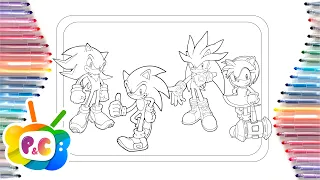 Sonic vs Shadow coloring pages/ Sonic, Silver, Amy Rose coloring/ Elektronomia - Energy[NCS Release]